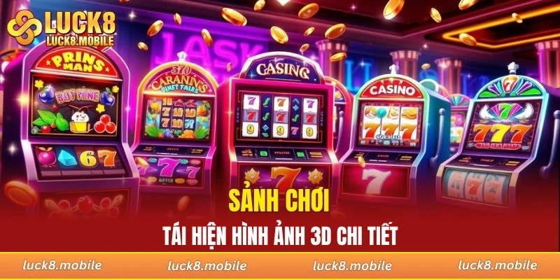 Sảnh chơi tái hiện hình ảnh 3D chi tiết